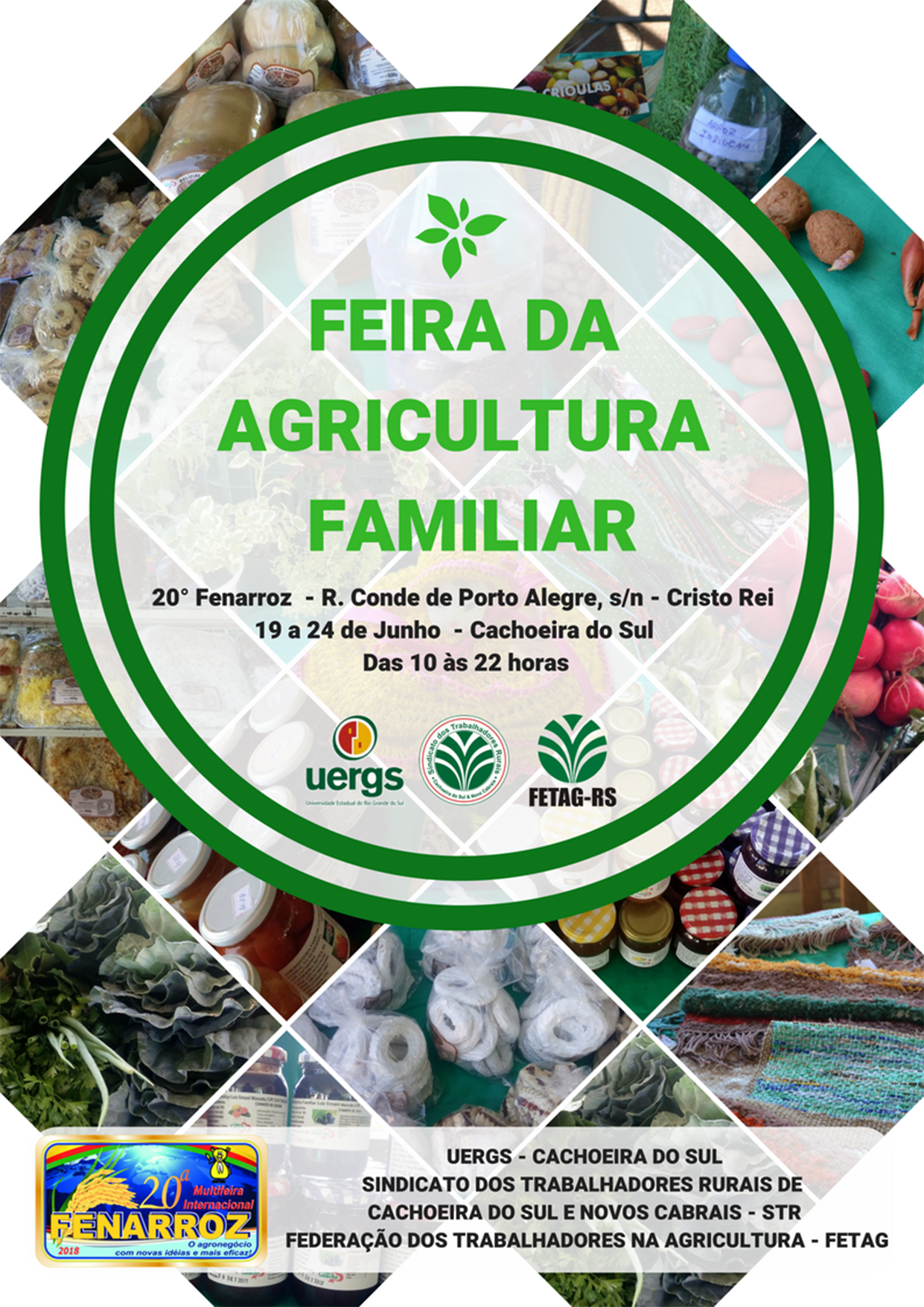 Feira Da Agricultura Familiar De Cachoeira Do Sul Participará Da Fenarroz Uergs Universidade 4954