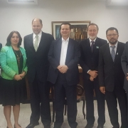 Participantes da reunião com o ministro Gilberto Kassab