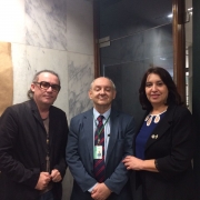 Da esquerda para a direita, reitor da Uneal, Jairo José Campos, Ricardo Martins, consultor da Câmara dos Deputados e Arisa 