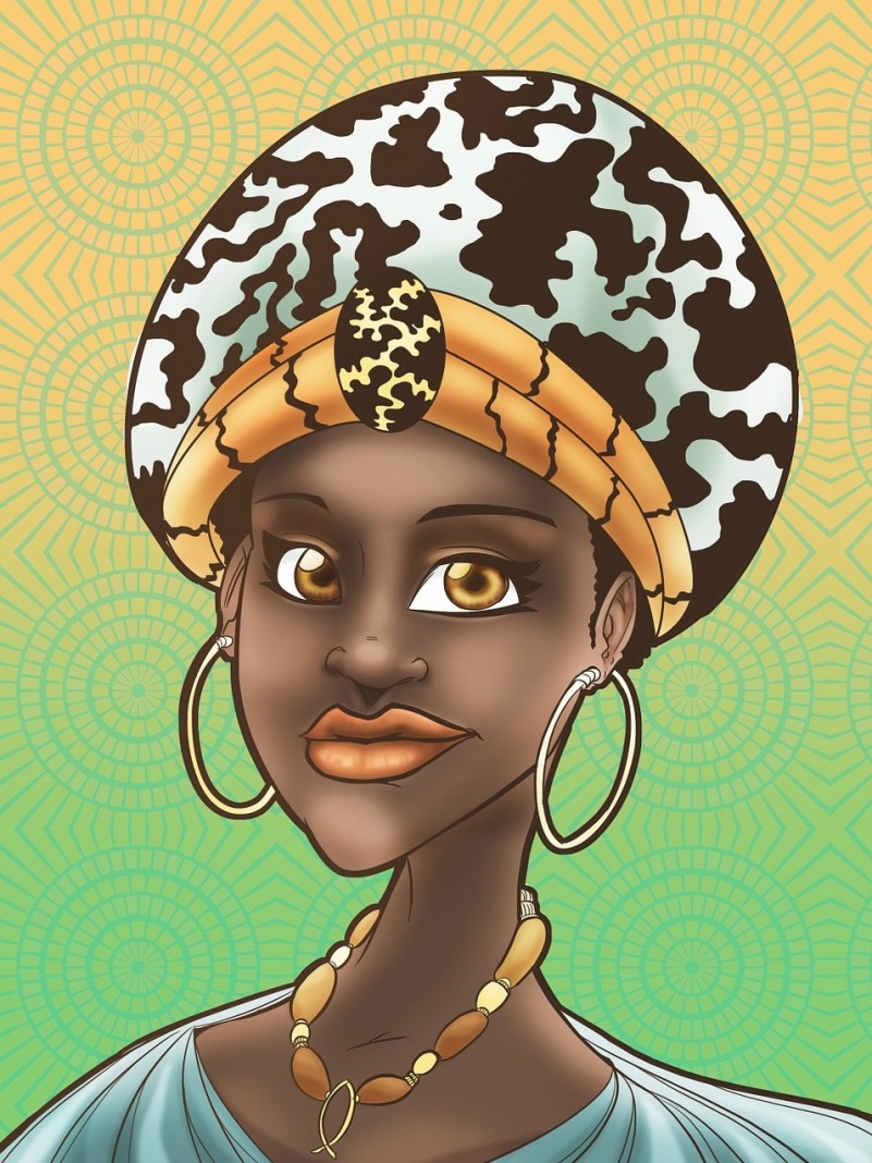 Ilustração de mulher negra.