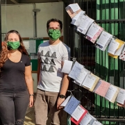 Unidade da Uergs em Cruz Alta confeccionou 420 máscaras, que foram doadas à população.