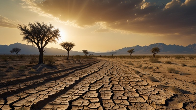 Paisagem em processo de desertificação.