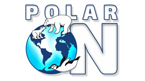 Imagem com o nome do evento. A letra "O" de On é um globo terrestre com dois ursos polares em cima e um pinguim embaixo.