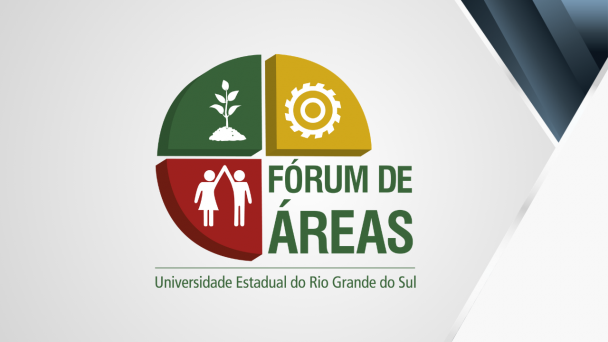 Logotipo do F&oacute;rum de &Aacute;reas. Formado por um c&iacute;rculo com tr&ecirc;s partes fracionadas, nas cores amarelo, verde e vermelho. No amarelo, h&aacute; o &iacute;cone de engrenagem; no verde; &iacute;cone de planta; no vermelho, representa&ccedil;&atilde;o de um homem e uma mulher com m&atilde;os juntas e erguidas.